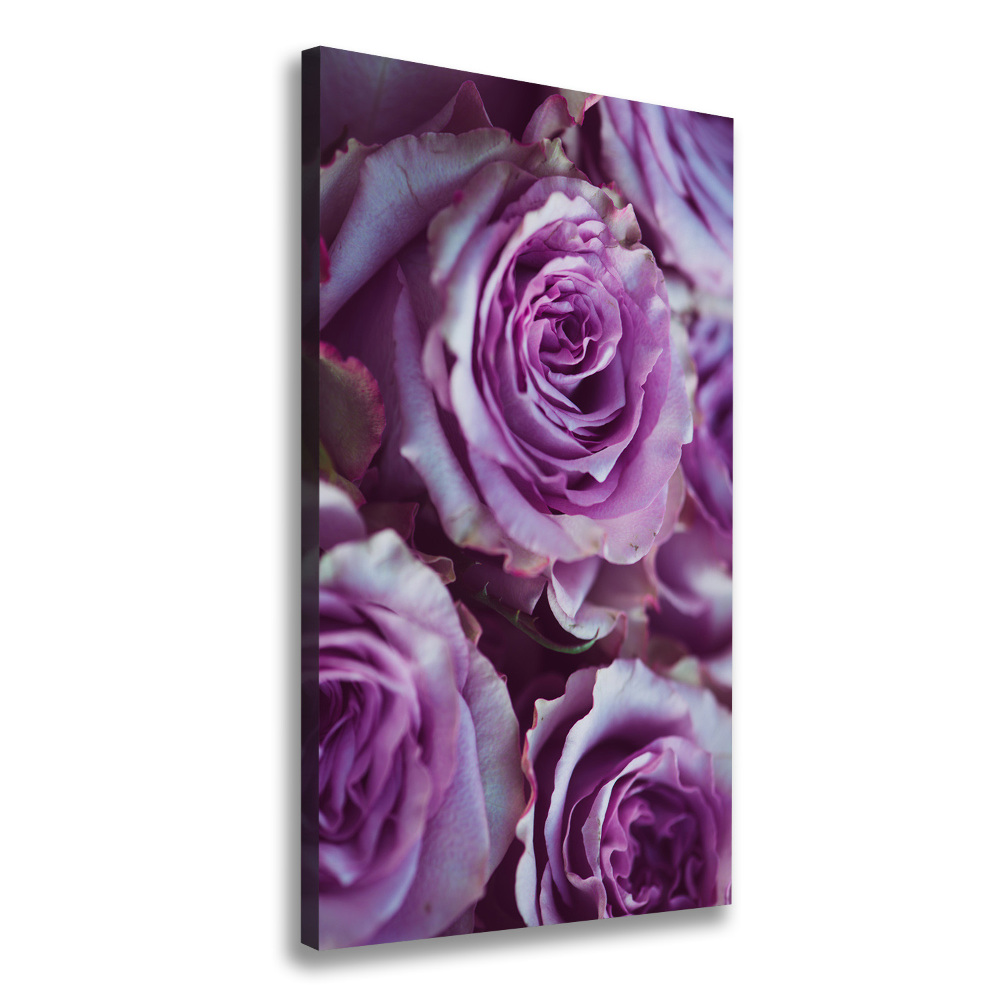 Tableau toile imprimée Roses violettes