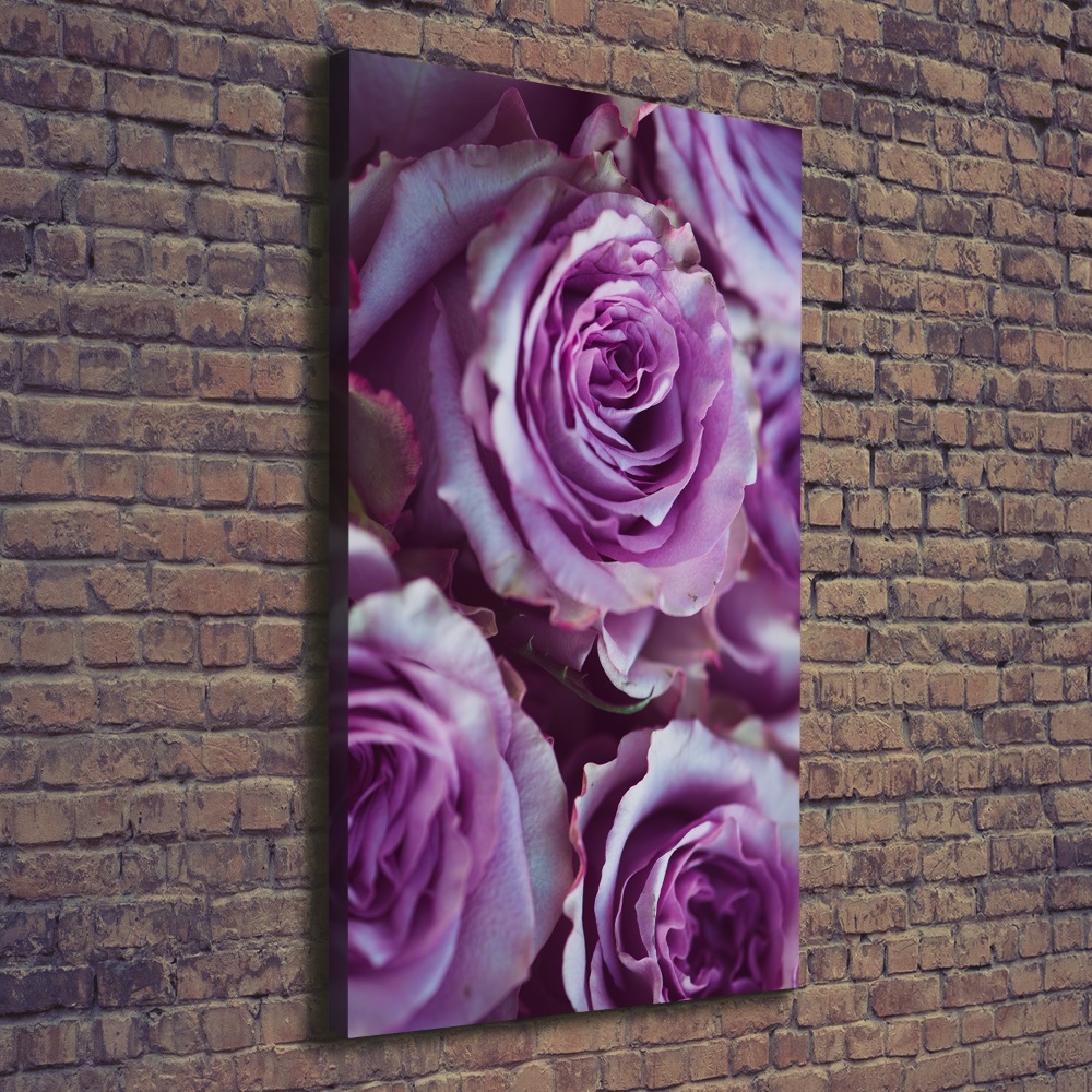 Tableau toile imprimée Roses violettes