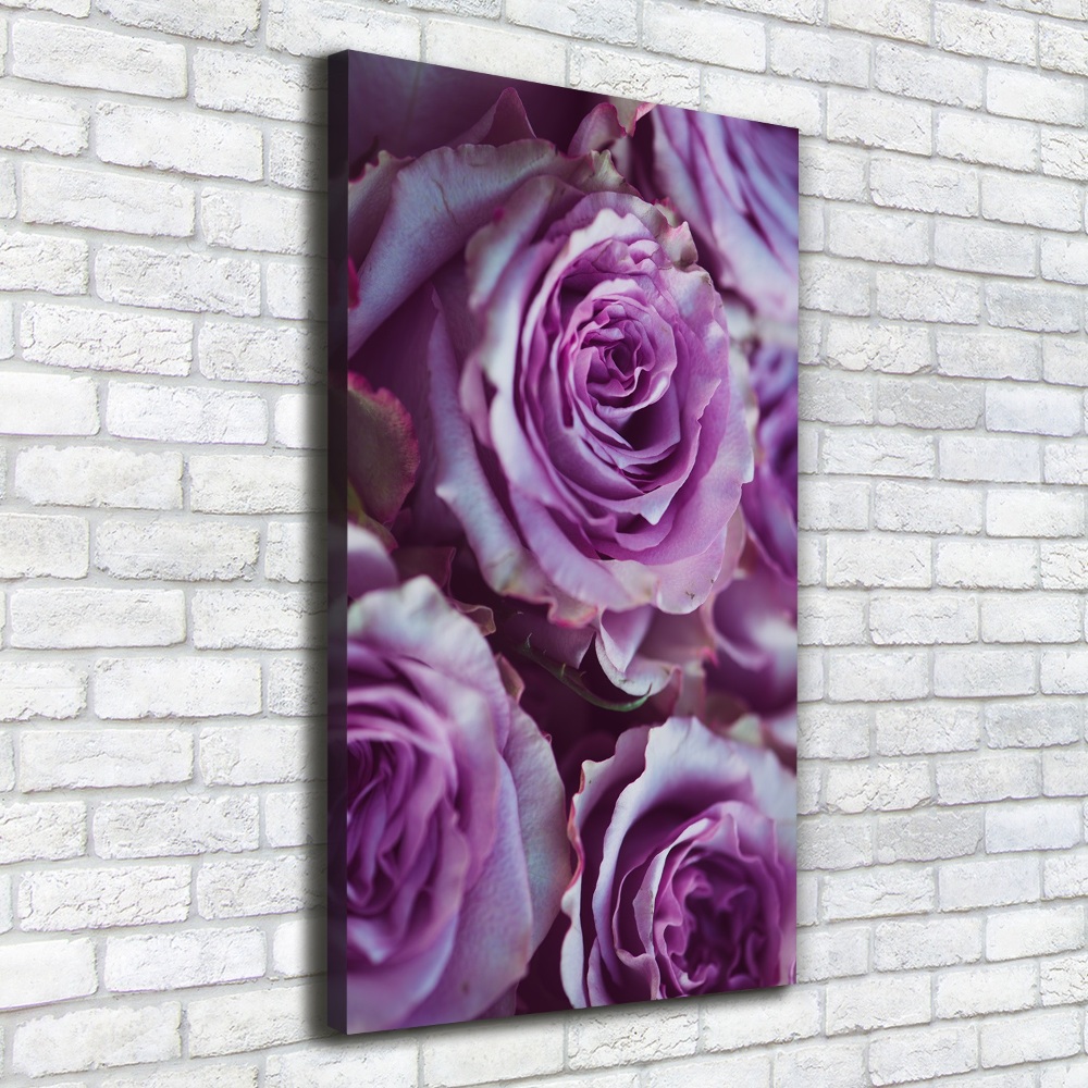 Tableau toile imprimée Roses violettes