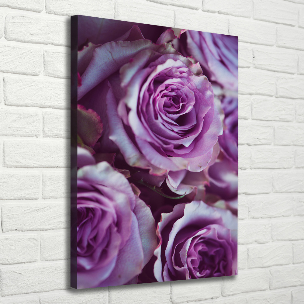 Tableau toile imprimée Roses violettes