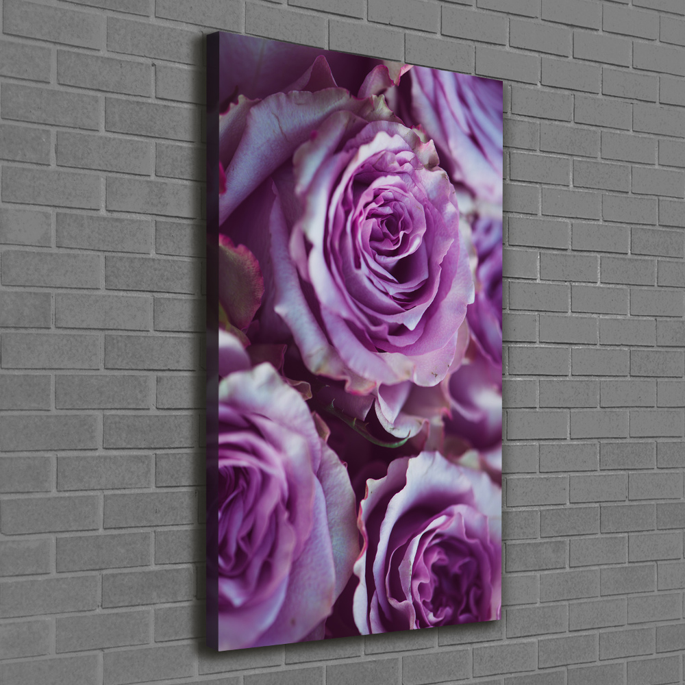 Tableau toile imprimée Roses violettes