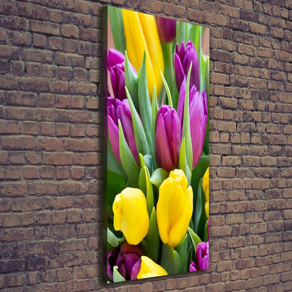 Tableau sur toile Tulipes colorées