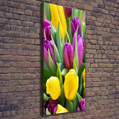 Tableau sur toile Tulipes colorées