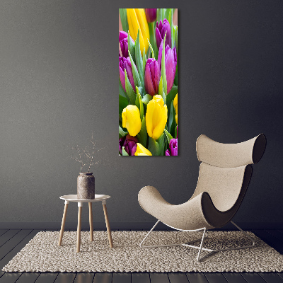 Tableau sur toile Tulipes colorées