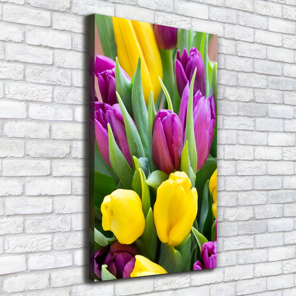 Tableau sur toile Tulipes colorées