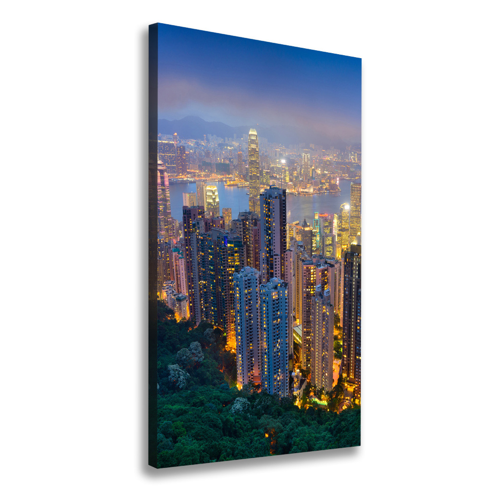 Tableau imprimé sur toile Hong Kong la nuit