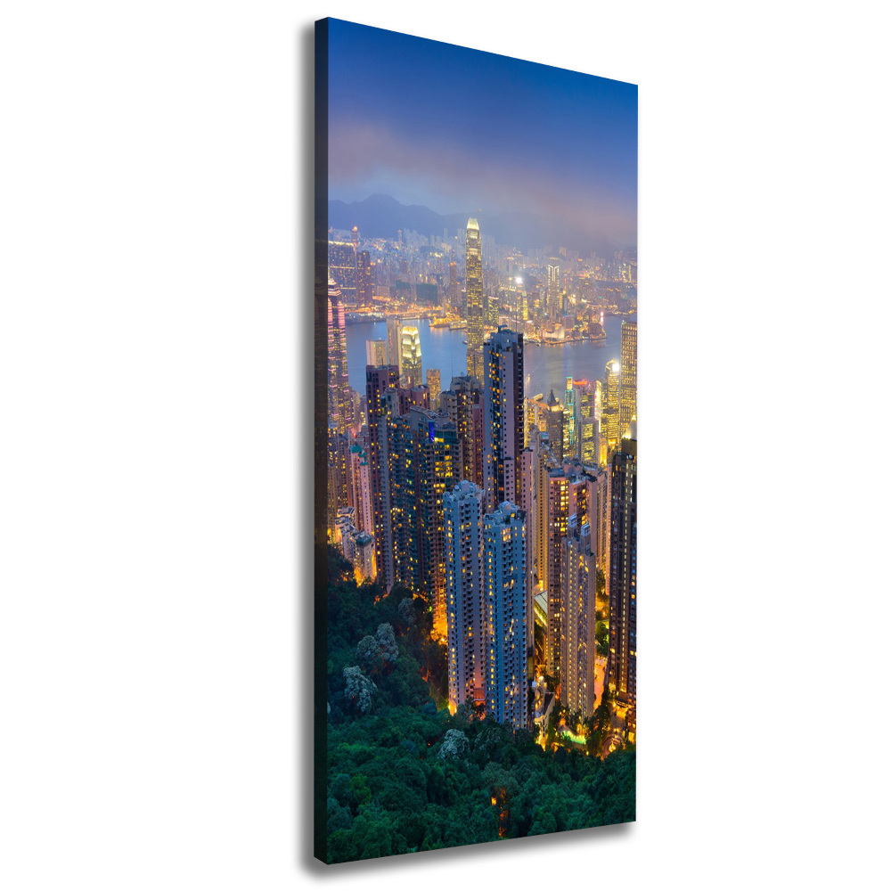 Tableau imprimé sur toile Hong Kong la nuit