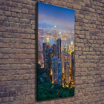 Tableau imprimé sur toile Hong Kong la nuit