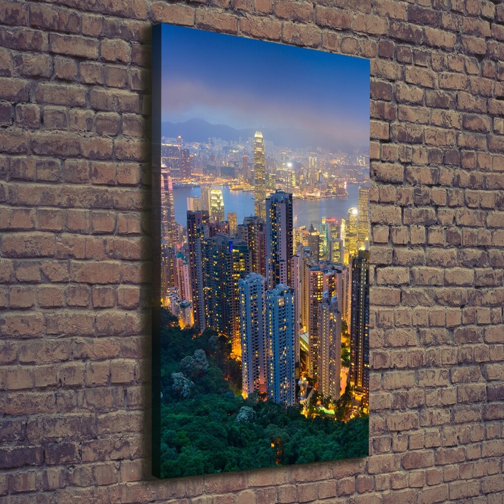 Tableau imprimé sur toile Hong Kong la nuit