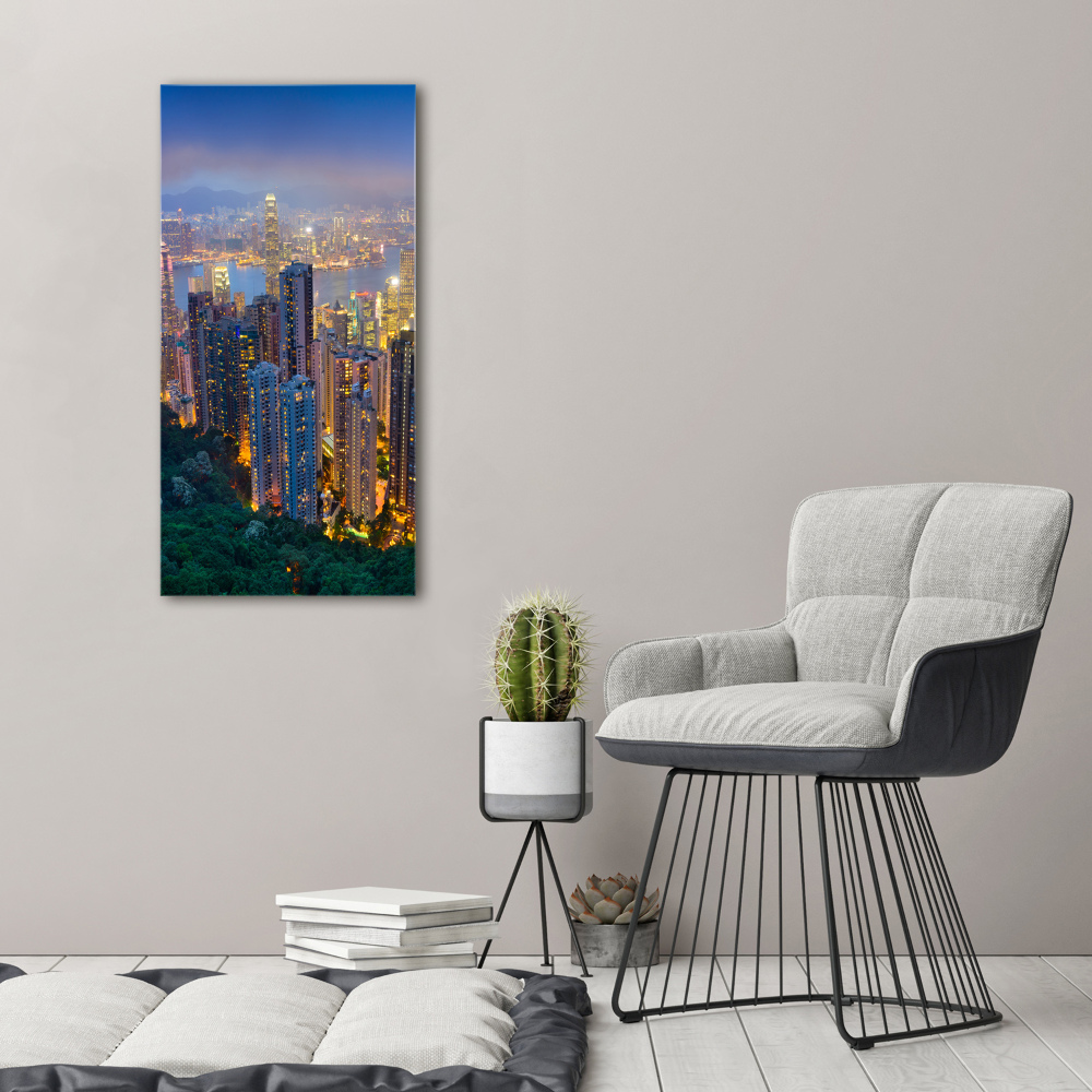 Tableau imprimé sur toile Hong Kong la nuit