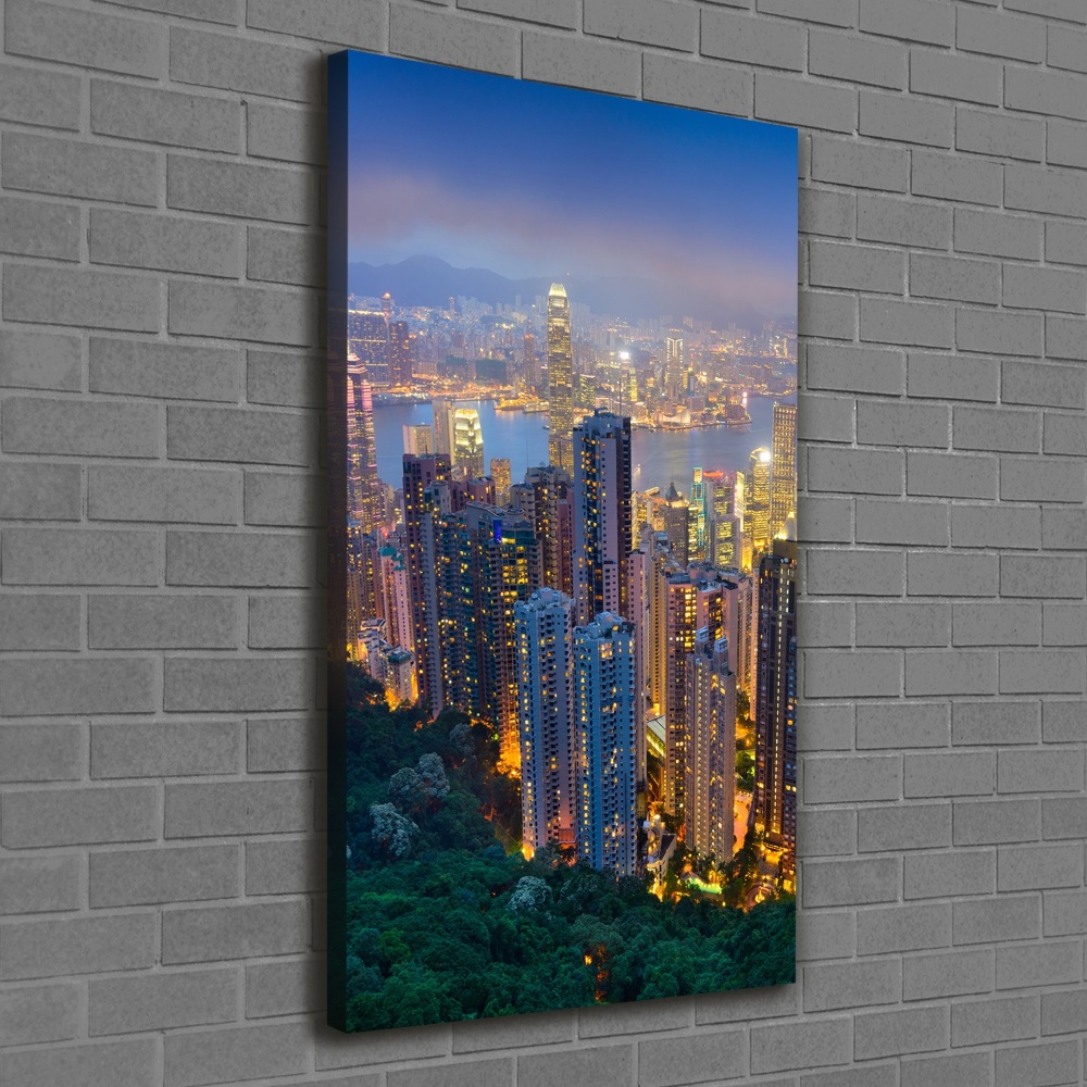 Tableau imprimé sur toile Hong Kong la nuit