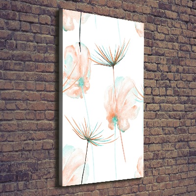 Tableau imprimé sur toile Illustration d'un champ de fleurs