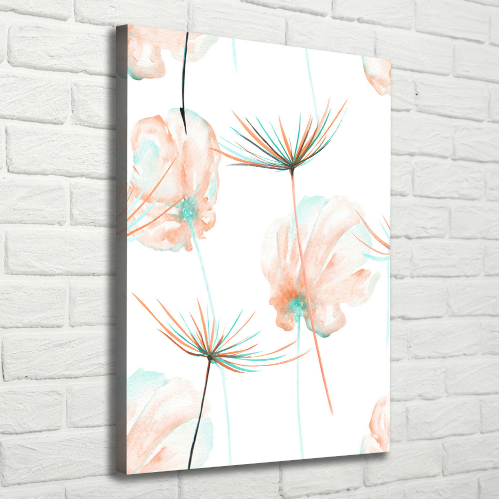 Tableau imprimé sur toile Illustration d'un champ de fleurs