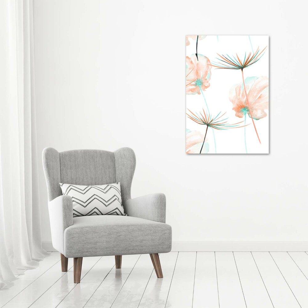 Tableau imprimé sur toile Illustration d'un champ de fleurs