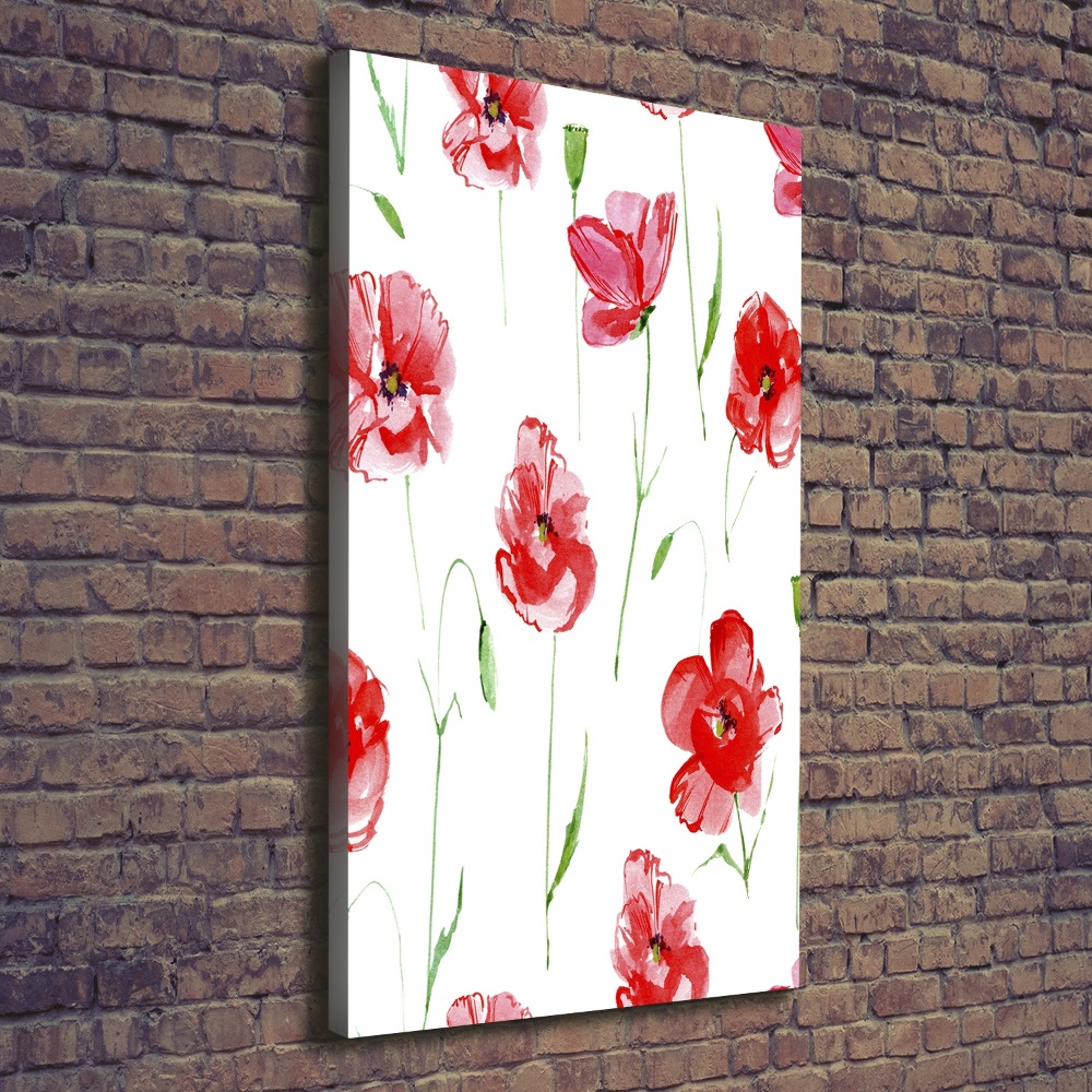 Tableau sur toile Illustration de coquelicots