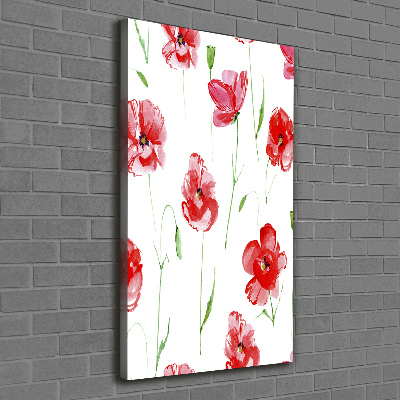 Tableau sur toile Illustration de coquelicots