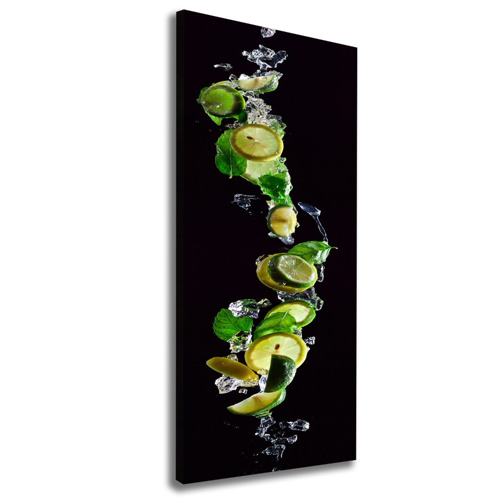 Tableau toile imprimée Limes et citrons