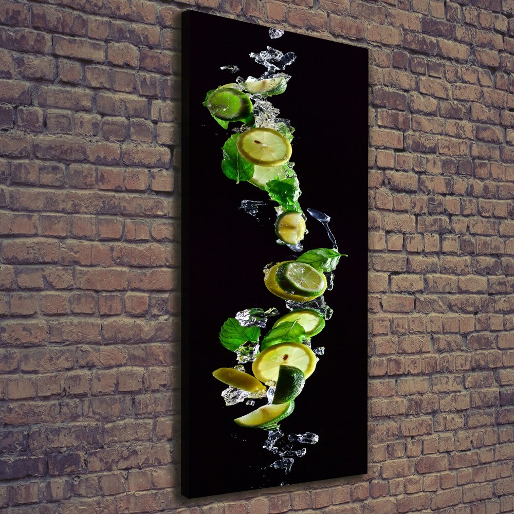 Tableau toile imprimée Limes et citrons