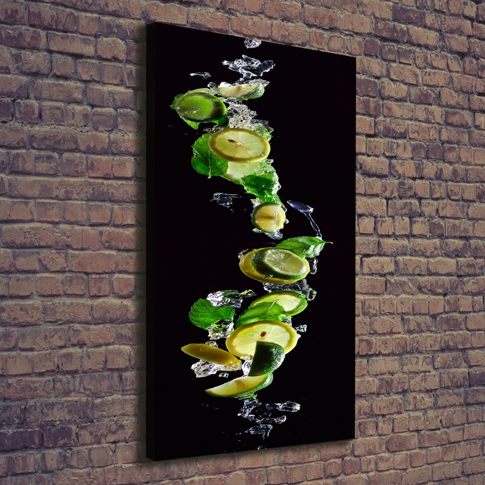 Tableau toile imprimée Limes et citrons