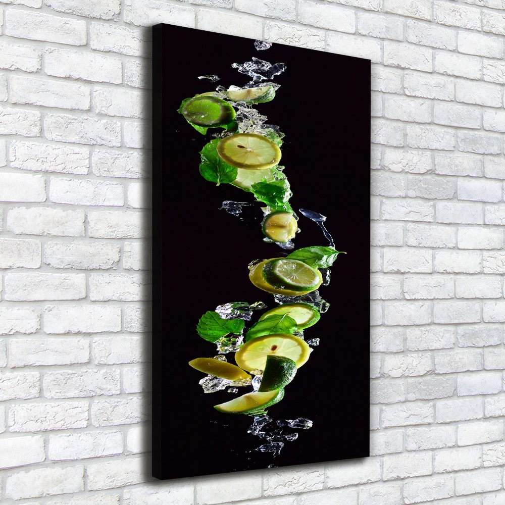 Tableau toile imprimée Limes et citrons