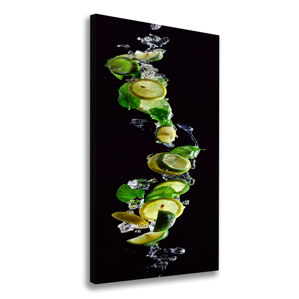 Tableau toile imprimée Limes et citrons