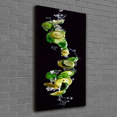 Tableau toile imprimée Limes et citrons