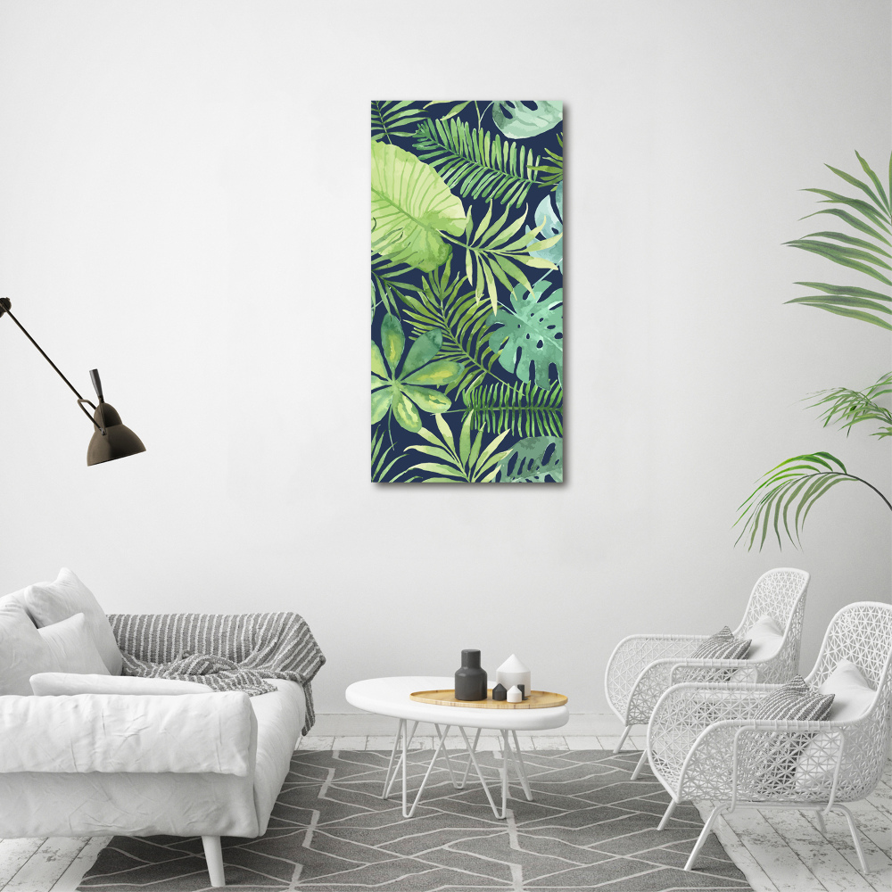 Tableau mural sur toile Feuilles tropicales