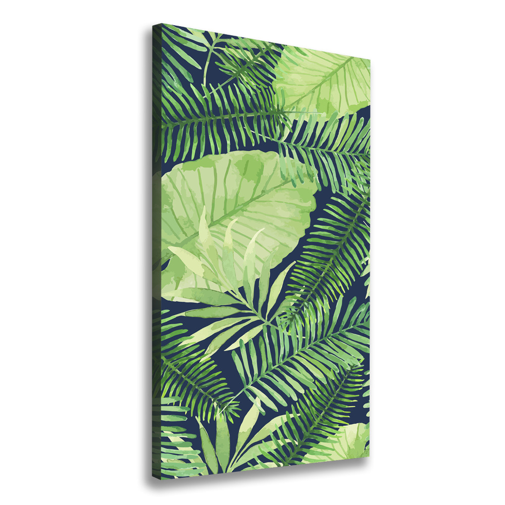 Tableau sur toile Feuilles tropicales flore