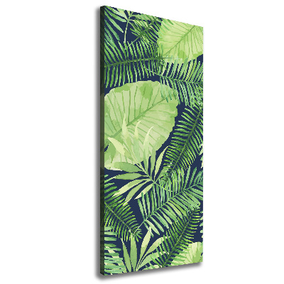 Tableau sur toile Feuilles tropicales flore