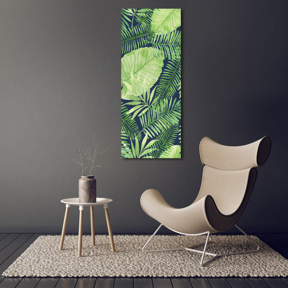 Tableau sur toile Feuilles tropicales flore