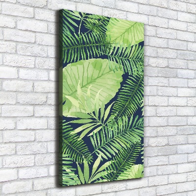 Tableau sur toile Feuilles tropicales flore