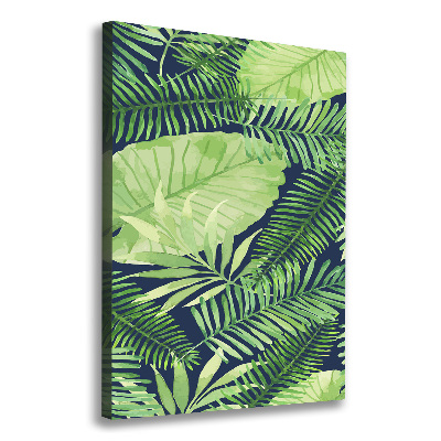 Tableau sur toile Feuilles tropicales flore