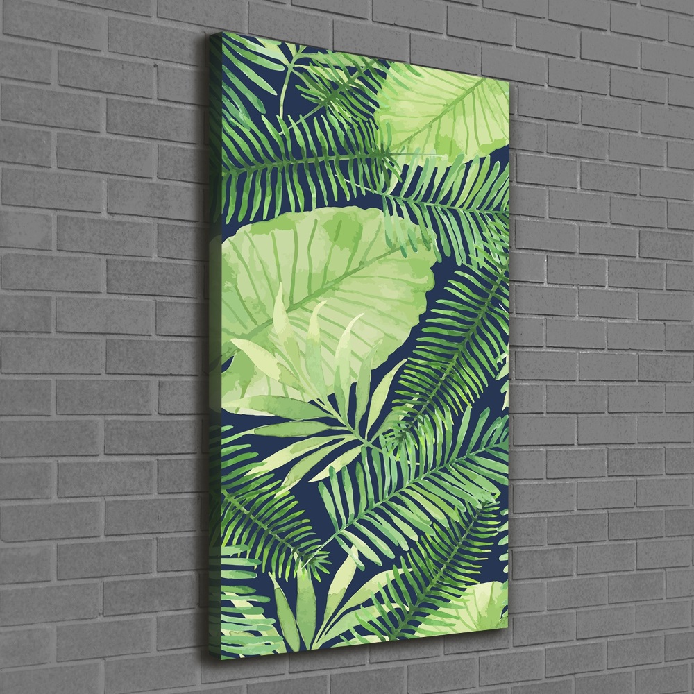 Tableau sur toile Feuilles tropicales flore