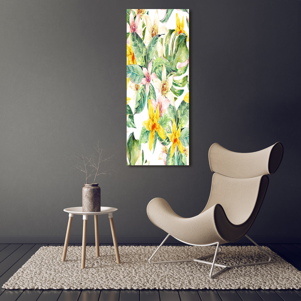 Tableau sur toile Les fleurs tropicales