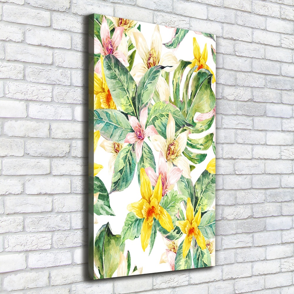 Tableau sur toile Les fleurs tropicales