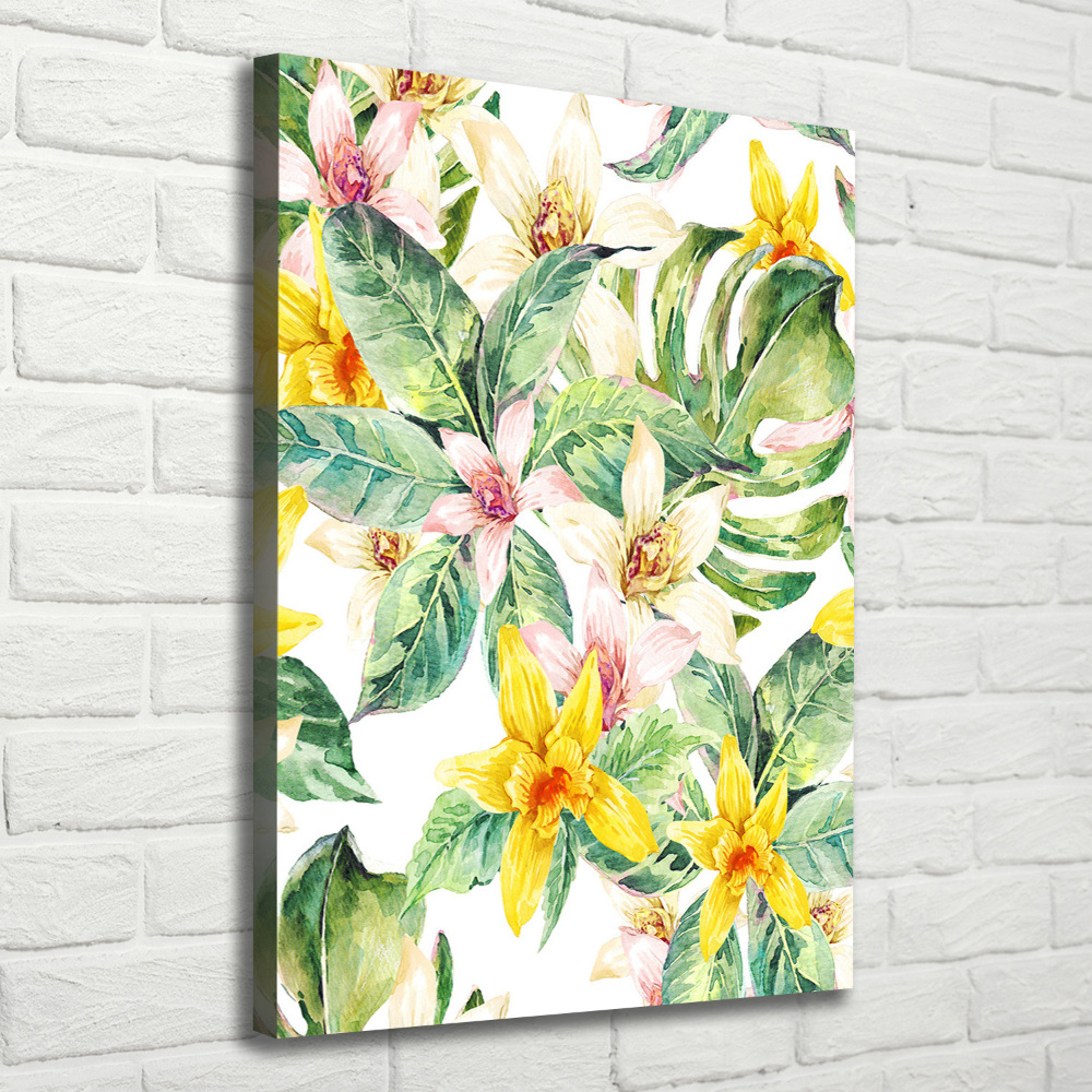 Tableau sur toile Les fleurs tropicales