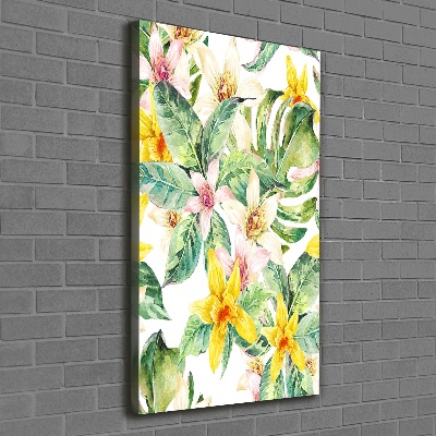 Tableau sur toile Les fleurs tropicales