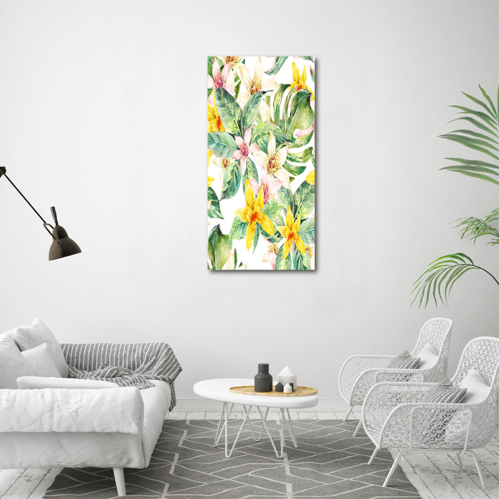 Tableau sur toile Les fleurs tropicales