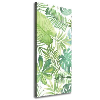 Tableau imprimé sur toile Feuilles tropicales flore