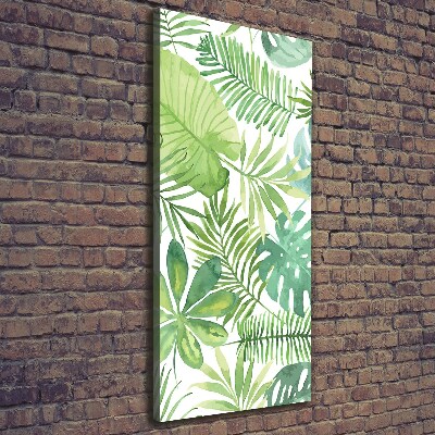 Tableau imprimé sur toile Feuilles tropicales flore