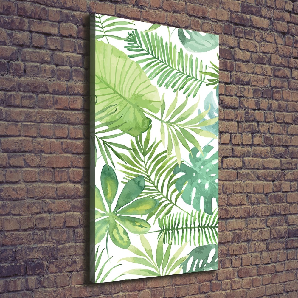 Tableau imprimé sur toile Feuilles tropicales flore