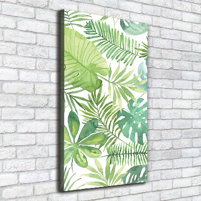 Tableau imprimé sur toile Feuilles tropicales flore