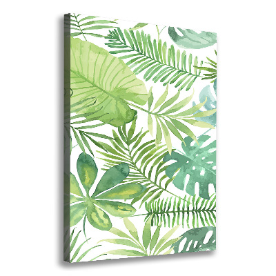 Tableau imprimé sur toile Feuilles tropicales flore