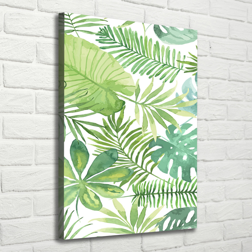 Tableau imprimé sur toile Feuilles tropicales flore