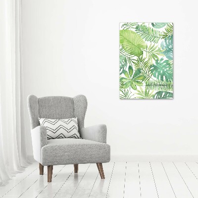 Tableau imprimé sur toile Feuilles tropicales flore