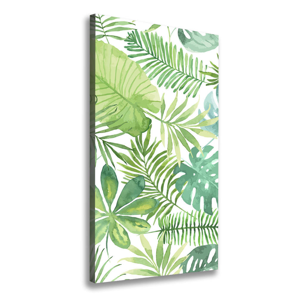 Tableau imprimé sur toile Feuilles tropicales flore