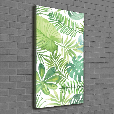 Tableau imprimé sur toile Feuilles tropicales flore