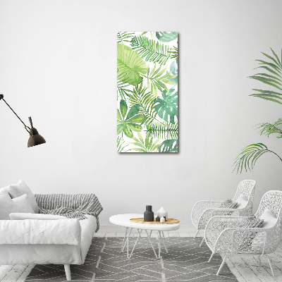 Tableau imprimé sur toile Feuilles tropicales flore