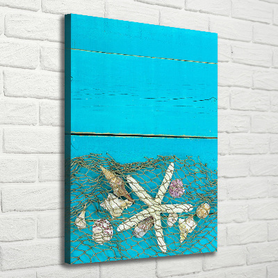 Tableau photo sur toile Coquillages et étoiles de mer