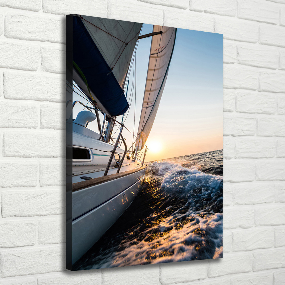 Tableau photo sur toile Yacht en mer